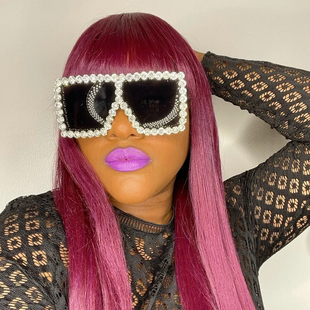 Diamond Square Frame Sunglasses